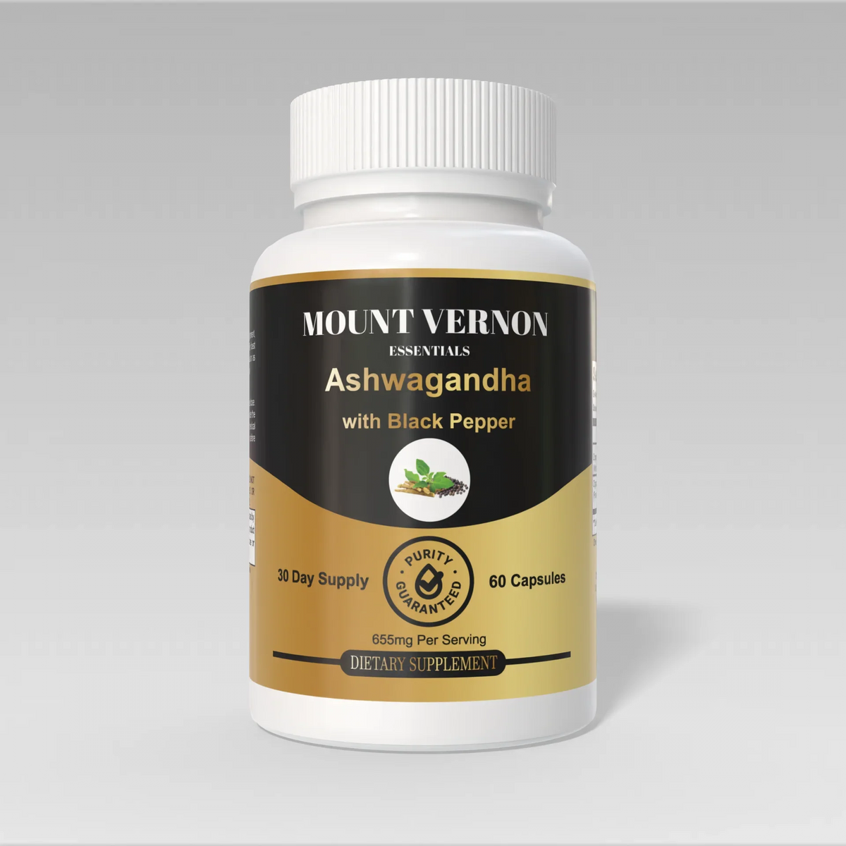 Ashwagandha + Black Pepper – 60 Capsules